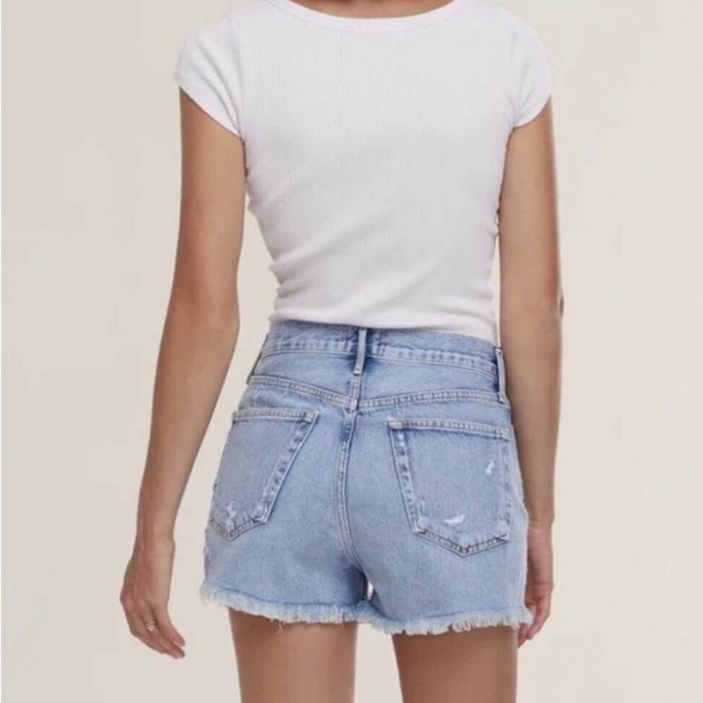 AGOLDE Womens Parker Distressed Denim Shorts